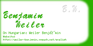 benjamin weiler business card